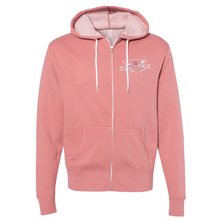 Load image into Gallery viewer, "WORK HARD STAY ESSENTIAL" - DUSTY HOODIE WOMEN'S ZIP UP HOODIE