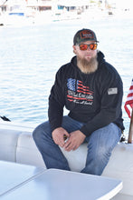Load image into Gallery viewer, "We The Essentials" Support the Red, White, and Blue - Black Pullover Unisex Hoodie