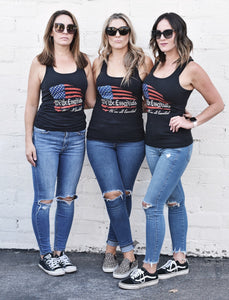 "We The Essentials" Support the Red, White, & Blue - Women's Racerback Tank