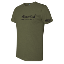 Load image into Gallery viewer, &quot;Essential Industries&quot; Support the 2A - Mens OD Green &amp; Black T-Shirt
