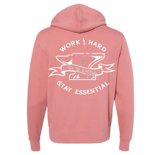 Load image into Gallery viewer, &quot;WORK HARD STAY ESSENTIAL&quot; - DUSTY HOODIE WOMEN&#39;S ZIP UP HOODIE
