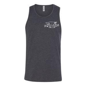 WORK HARD STAY ESSENTIAL - CHARCOAL MENS TANK