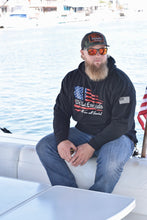 Load image into Gallery viewer, &quot;We The Essentials&quot; Support the Red, White, and Blue - Black Pullover Unisex Hoodie

